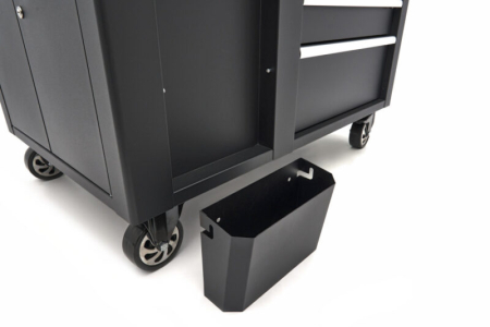 Dulap de scule mobil tipa carucior cu blat de lucru din lemn 114 cm, 5 sertare si 1 usa dubla - HBM [5]