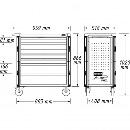 Dulap de scule echipat profesional 7 sertare, 265 piese [1]
