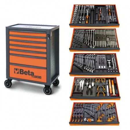 Produse - Dulap mobil cu 7 sertare, 260 scule