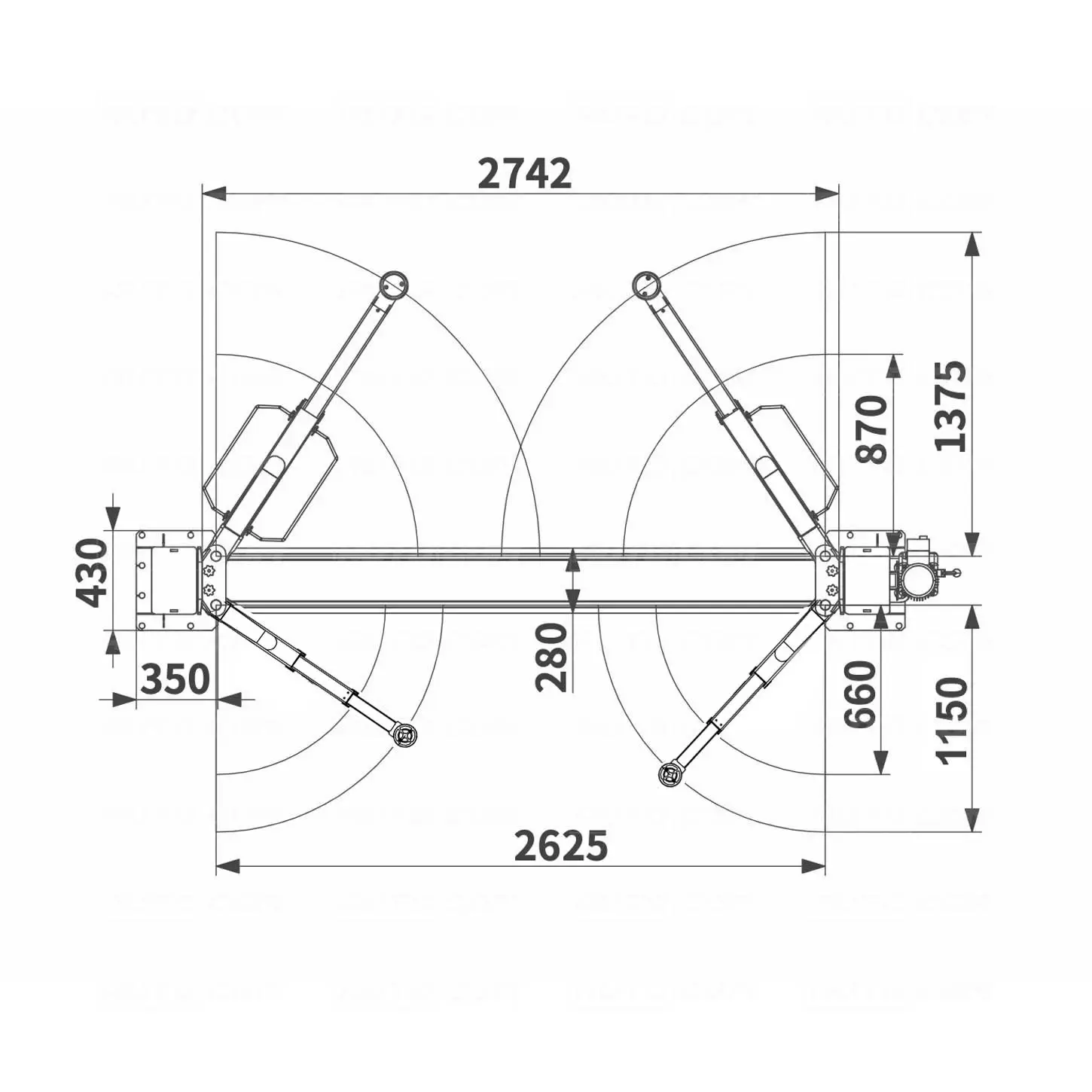 Elevator 2 coloane 4T blocaj manual, la 220V sau 380V [3]