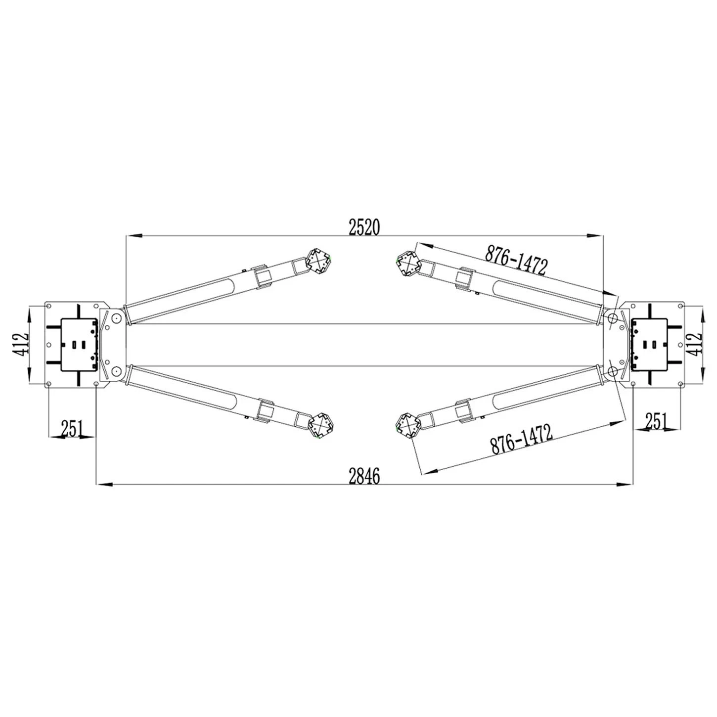 Elevator auto 2 coloane deblocare manuala 4 tone, 220V [8]