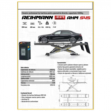 Elevator foarfeca 4,5T pentru geometrie roti , 380V [1]