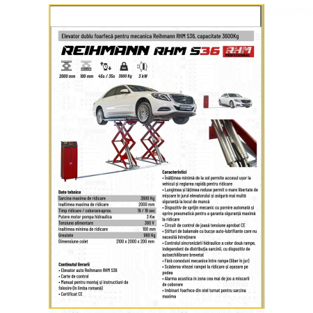 Elevator foarfeca dubla 3,6T ingropat sau la suprafata, 380V [3]