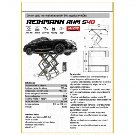 Elevator foarfeca montaj la suprafata 4T, 380V [1]