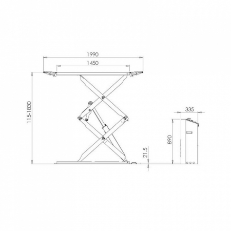 Elevator foarfeca electro hidraulic 3T, 220V [1]