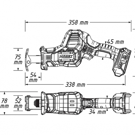 Ferastrau sabie cu acumulator si cursa lunga, 18V [3]