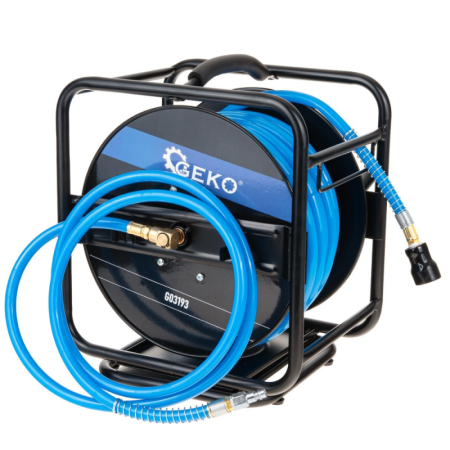 Scule pentru mecanica - Furtun pneumatic pe tambur cu suport rotativ Geko G-G03193, 30m, 10x14mm