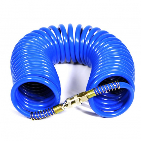 Scule Pneumatice - Furtun spiralat cu interior 10 mm si exterior 12 mm, 10 m lungime