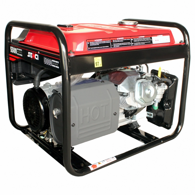 Generator de curent, putere maxima 5,5 kW   230V si pornire la sfoara - SENCI-ITALIA [2]