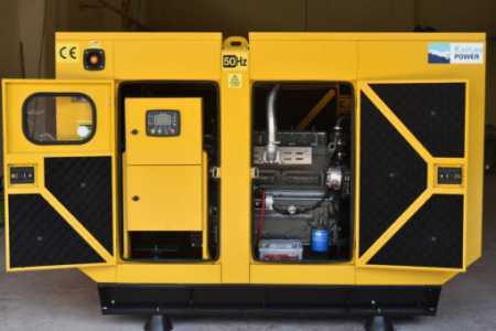 Generatoare de curent stationare - Generator stationar insonorizat Diesel, 55kVA, motor Ricardo