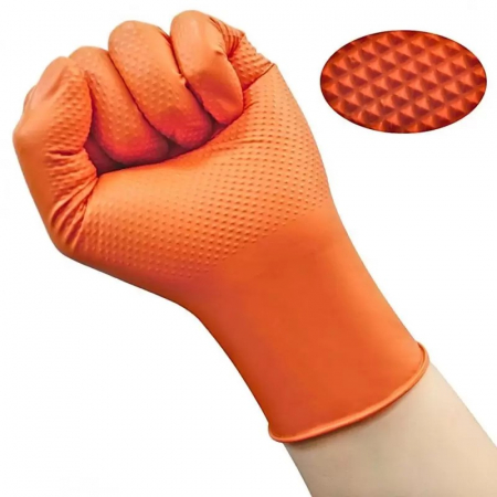 Produse - Manusi din nitril portocalii, set 100buc