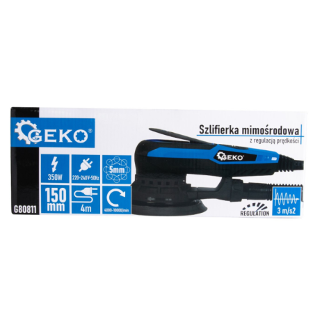 Masina orbitala de slefuit Geko G-G80811 fara perii 150 mm, x 350 W, orbita 5 mm [7]