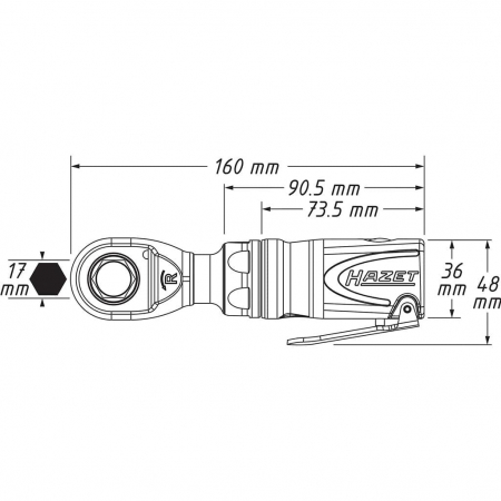 Mini-clichet pneumatic multifuncțional 1/2″- 3/8″- 1/4″, 54 Nm [5]