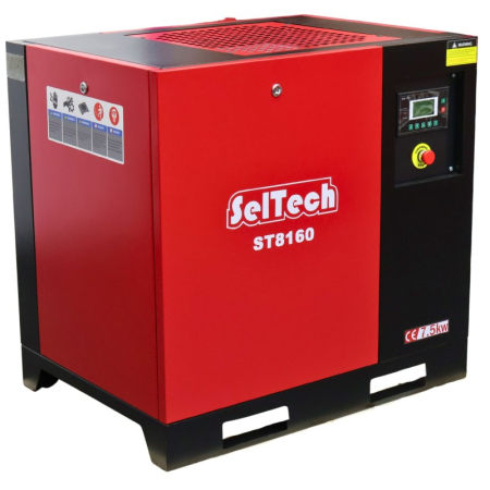 Pachet Compresor cu surub Seltech Pachet75 10 bar 7.5 kw, butelie 500 litri si valva automata evacuare condens [1]