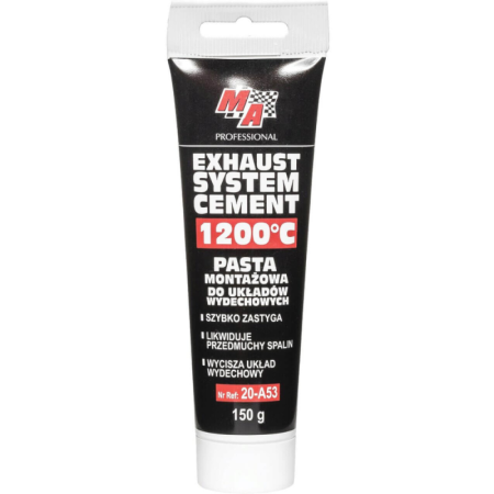 Consumabile tinichigerie - Pasta rezistenta la temperaturi inalte pentru reparat sistemul de evacuare, 150 gr.