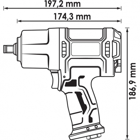 Cheie pneumatica de impact 1/2″, 1720 Nm [1]