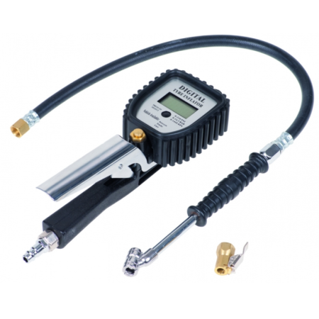 Scule pentru mecanica - Pistol digital pentru umflat roți cu afișaj iluminat și domeniu 0–14,5 bar (210 PSI),