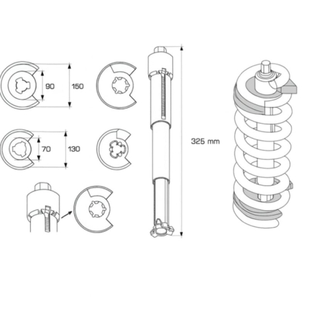 Presa pentru arcuri de suspensie punte fata-spate Mercedes [3]