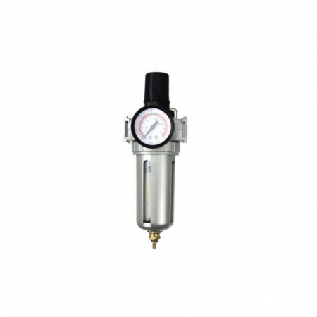 Scule de mana - Regulator de presiune cu manometru si filtru cu supapa automata de golire a apei 3/8"