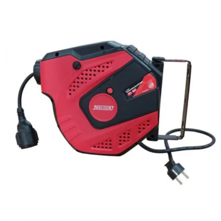 Rola, tambur retractabil 220V - Rola cu cablu electric retractabila, 12m 220V