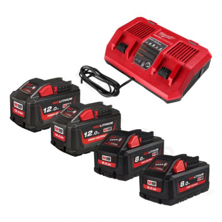 Produse - Set Acumulatori Li-Ion Milwaukee M18 cu încărcător dublu