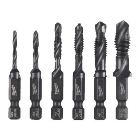 Set burghie pentru metal HSS-G combi 1/4" HEX, 6 buc. [1]