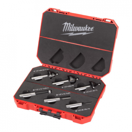 Scule pentru constructii - Set 6 capete de frezat, 12.7 mm