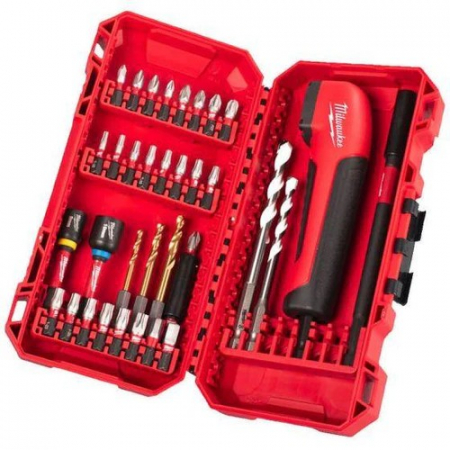 Set burghie si freze - Set biti si chei tubulare cu dispozitiv pentru insurubat Shockwave Impact Duty, 35 bucati