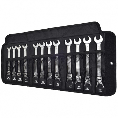 Produse - Set chei combinate articulate cu clichet 8-19 mm, 12 buc