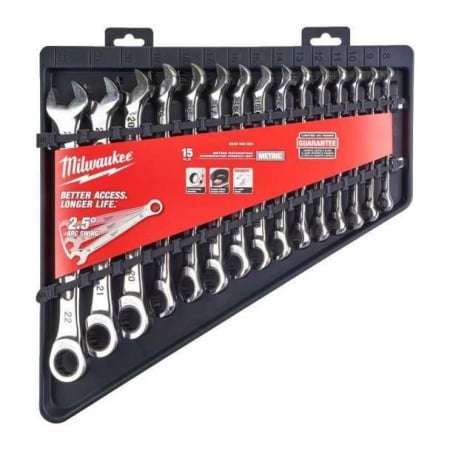 Produse - Set chei combinate cu clichet 15 buc 8-22 mm