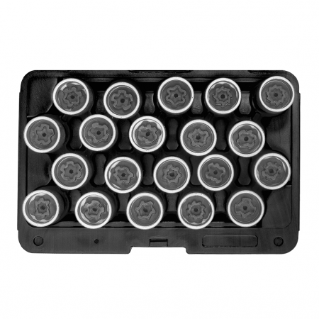 Set / tubulare antifurt si prezon uzat - Set chei pentru antifurt cu blocaj Volkswagen, 20 piese