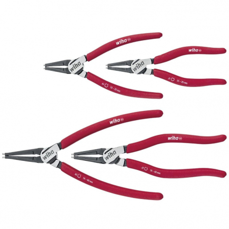 Cleste si set clesti - Set clesti precizie pentru inele sigurante interioare, 4 piese