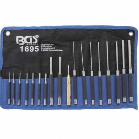 Ciocan, levier, dalti si dornuri - Set de 18 dornuri 1.5 - 9.5mm, 18 buc