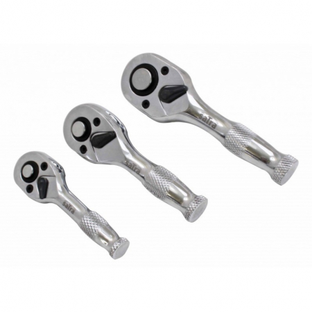 Clichet 1/2"" - Set de 3 clicheti scurti, 1/4"-3/8"-1/2"