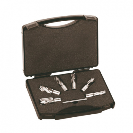 Set de carote HSS scurte cu prindere Weldon, 6 buc
