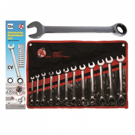 Produse - Set de chei combinate cu clichet 8-19mm, 12 buc