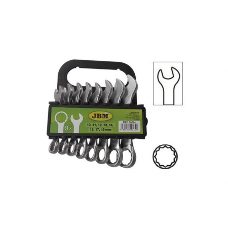Set de chei combinate scurte 10-19 mm, 8 buc. [1]