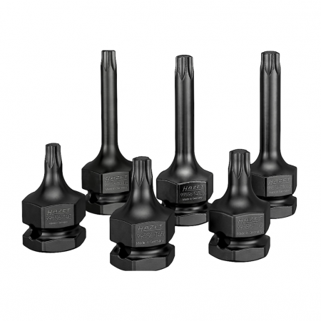 Trusa imbus hex,torx,ribe,M-uri - Set de chei TORX cu  tubulara 1/2" pentru pistoale de impact, 6 buc