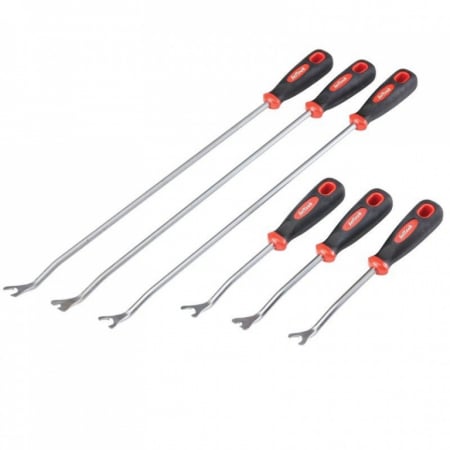Set scule cu diferite dimensiuni pentru demontat cleme tapiterii, 6 buc.