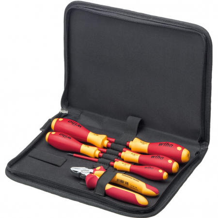 Set surubelnite electricieni SoftFinish VDE si cleste sfic izolate, 1000 V