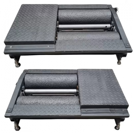 Stand franare cu role clasa 2, pentru testarea franelor la autoturisme, masini de teren si furgonete cu sarcina maxima de 3,5 tone, doua motoare de 380 volti/8 Kw [1]