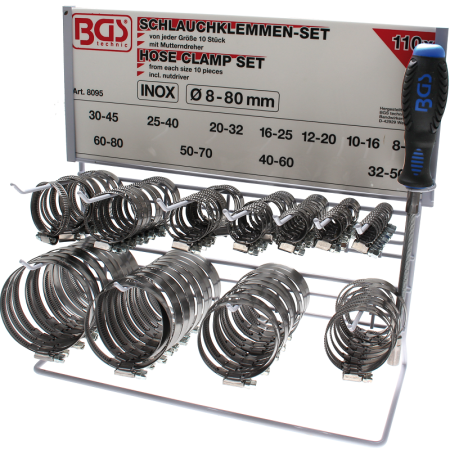 Produse - Suport BGS-8095 cu coliere din oțel inoxidabil și șurubelniță