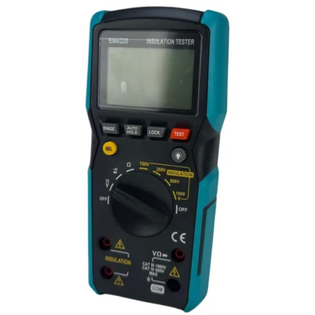 Scule sistem electric - Tester digital profesional pentru măsurarea tensiunilor AC/DC, rezistenței, continuității, diodelor și rezistenței de izolație la 100V, 250V, 500V și 1000V