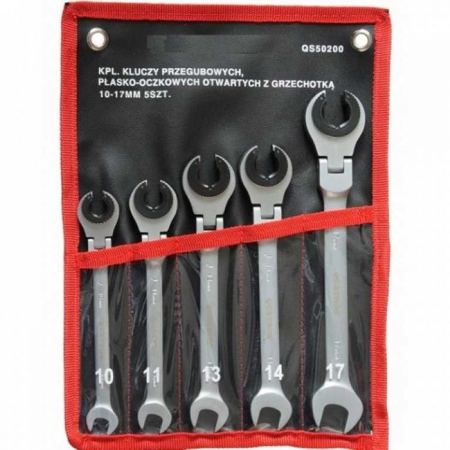 Scule sistem franare - Trusa chei cu clichet pentru racorzi conducta de frana 10-17mm