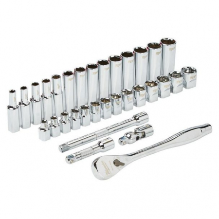 Trusă chei tubulare clichet 3/8" 32 buc sistem metric [3]