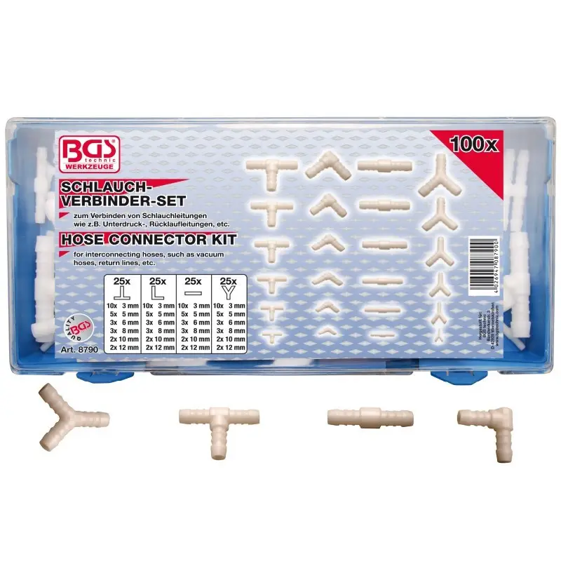 Consumabile service auto - Conectori BGS 8790 pentru furtunuri de cauciuc și plastic