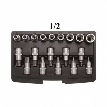Produse - Trusa cu imbusuri si tubulare Torx, 1/2"