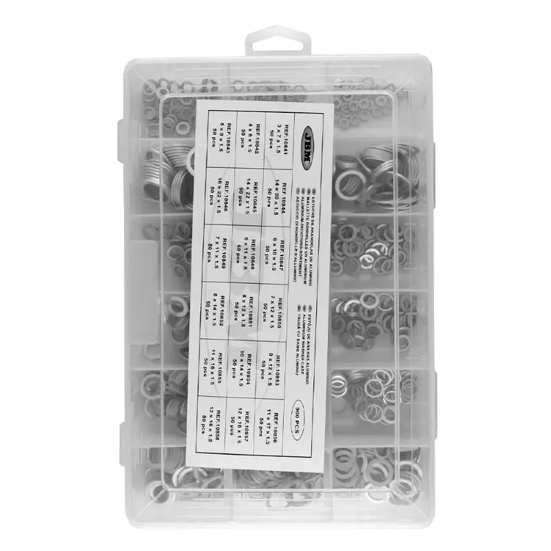 Trusă compartimentată cu 900 saibe din aluminiu pentru etanșare [2]