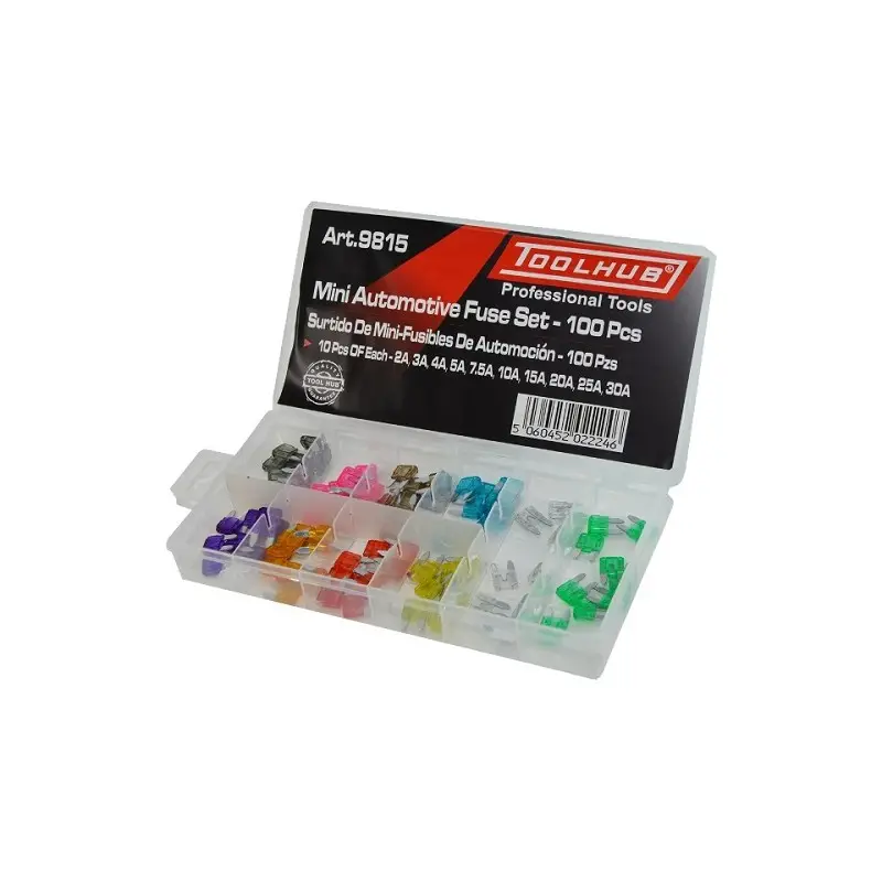 Consumabile electricieni auto - Trusa cu sigurante auto mini, 100 buc