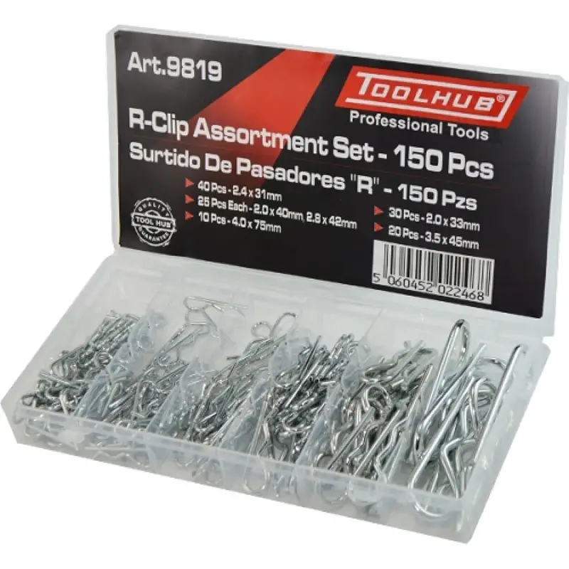 Truse coliere, suruburi, saibe - Trusa cu splinturi tip “R”, 150 buc.